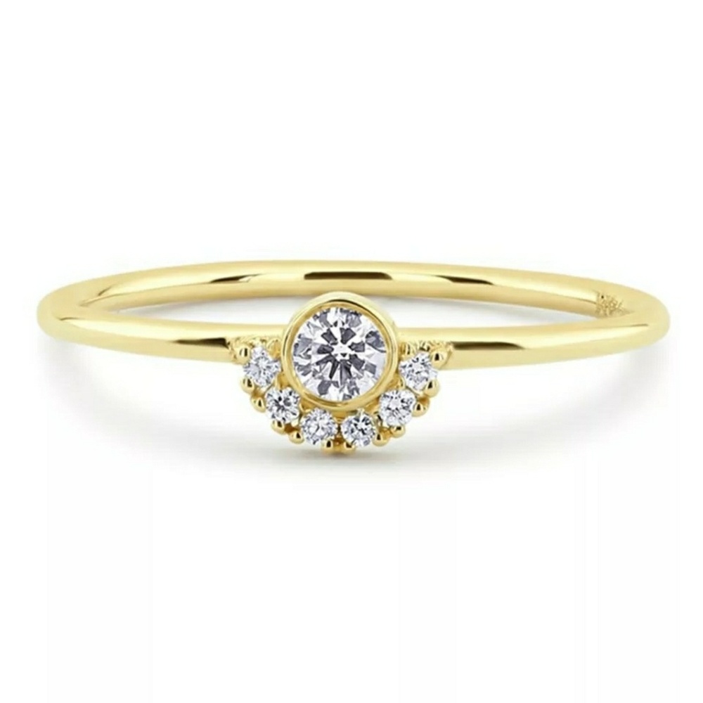 🆕Adorable micro gold with cz ring